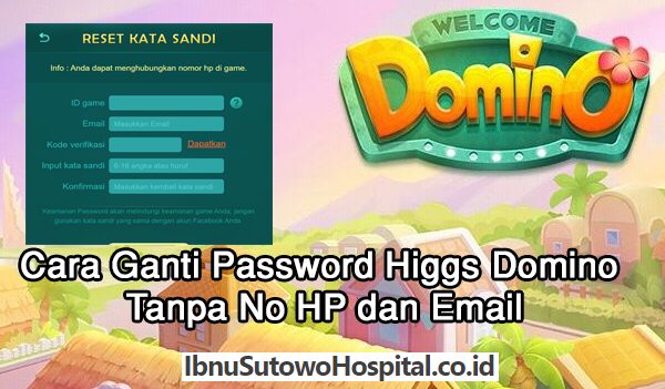 Cara Mengganti Password Higgs Domino