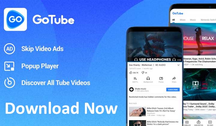 Download GoTube Mod Apk No Ads Premium