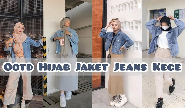 10 OOTD Outfit Jaket Jeans Hijab Casual